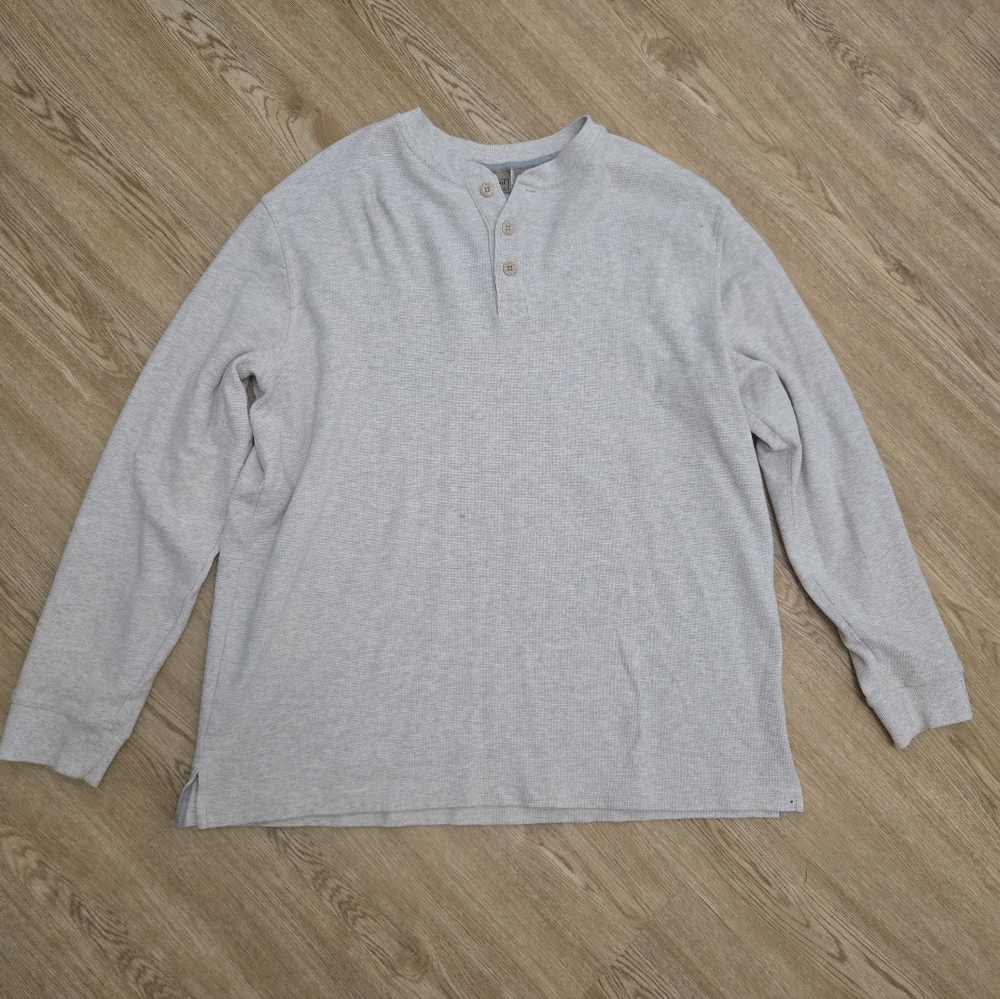 L.L. Bean Light Gray Long Sleeve Shirt